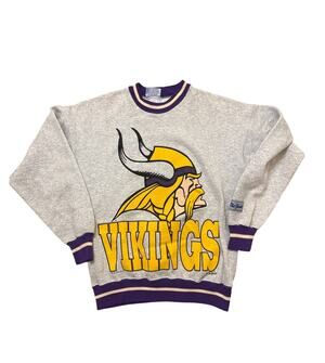 RARE 80s Minnesota Vikings Striped Sweatshirt